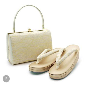 草履バッグセット(すすき)【白梅】