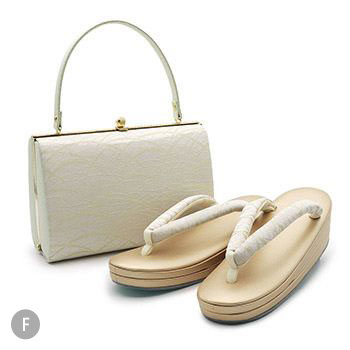 草履バッグセット(すすき)【白梅】