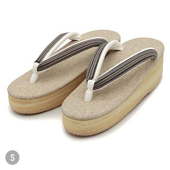 カフェ草履(縞)【カレンブロッソ】