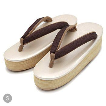 博多織カフェ草履（草花）【カレンブロッソ】