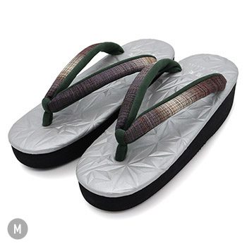 カフェ草履（シルバー/ぼかし）【カレンブロッソ×小室庵】