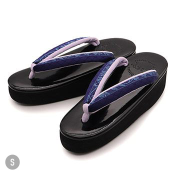 博多織カフェ草履(格子/唐草)【カレンブロッソ】