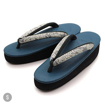 博多織カフェ草履(花唐草)【カレンブロッソ】