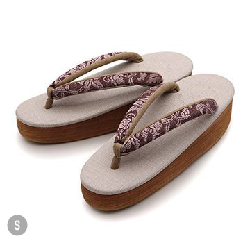 博多織カフェ草履(花唐草)【カレンブロッソ】