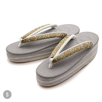 博多織カフェ草履(花菱七宝)【カレンブロッソ】