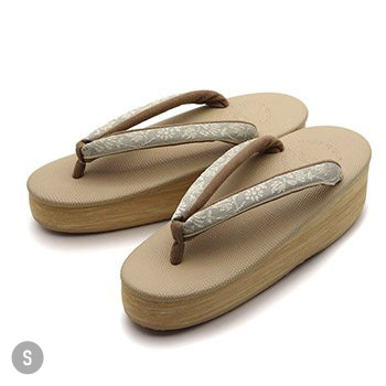 博多織カフェ草履(小花唐草)【カレンブロッソ】