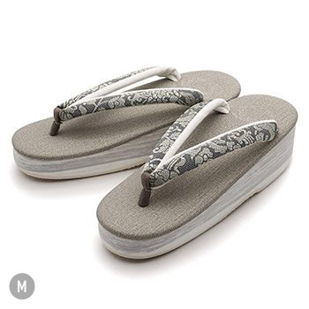 博多織カフェ草履(花唐草)【カレンブロッソ】