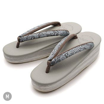 博多織カフェ草履(花唐草)【カレンブロッソ】