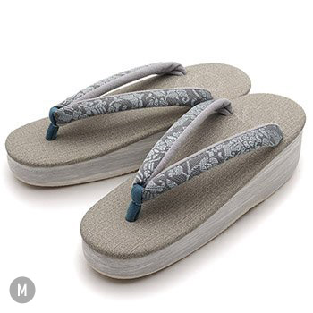 博多織カフェ草履(花唐草)【カレンブロッソ】