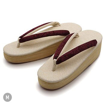 博多織カフェ草履(花唐草)【カレンブロッソ】