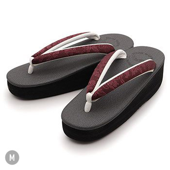 博多織カフェ草履(花唐草)【カレンブロッソ】