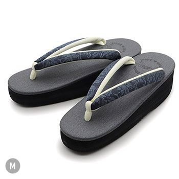 博多織カフェ草履(花唐草)【カレンブロッソ】