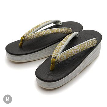 博多織カフェ草履(花菱七宝)【カレンブロッソ】