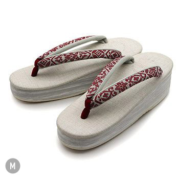 博多織カフェ草履(花菱七宝)【カレンブロッソ】