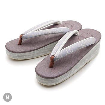 博多織カフェ草履（花唐草）【カレンブロッソ】