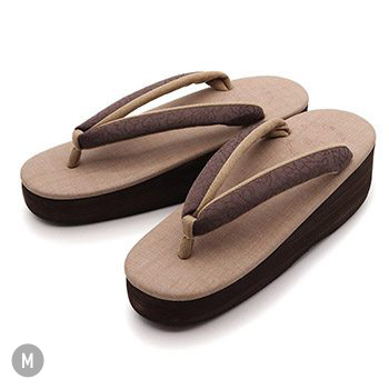 博多織カフェ草履（草花）【カレンブロッソ】