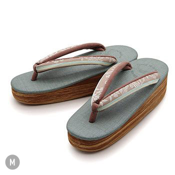 博多織カフェ草履（間道/花唐草）【カレンブロッソ】