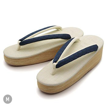 博多織カフェ草履（麻の葉）【カレンブロッソ】