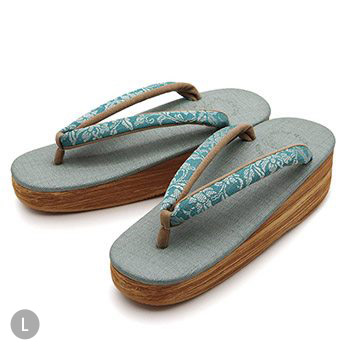 博多織カフェ草履（花唐草）【カレンブロッソ】