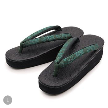 博多織カフェ草履（花唐草）【カレンブロッソ】