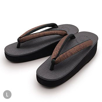 博多織カフェ草履（花唐草）【カレンブロッソ】