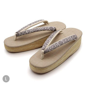 博多織カフェ草履（花菱七宝）【カレンブロッソ】