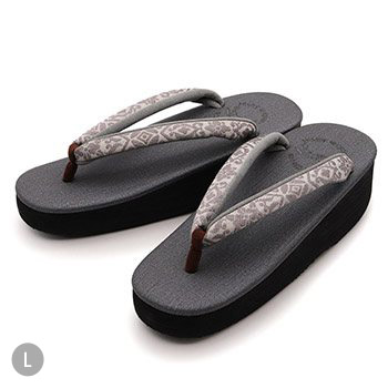 博多織カフェ草履（花菱七宝）【カレンブロッソ】