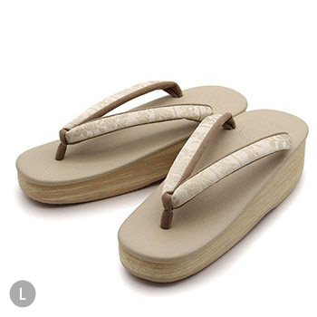 博多織カフェ草履（花唐草）【カレンブロッソ】