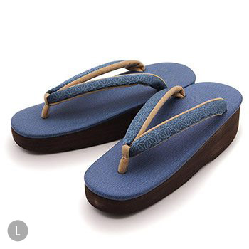 博多織カフェ草履（麻の葉）【カレンブロッソ】