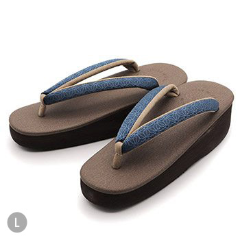 博多織カフェ草履（麻の葉）【カレンブロッソ】