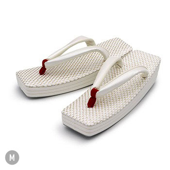 スクエア型草履【白梅】