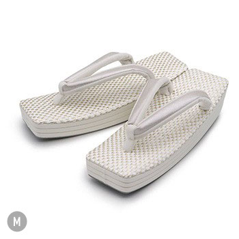 スクエア型草履【白梅】