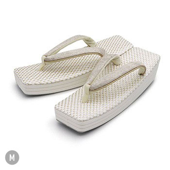 スクエア型草履【白梅】