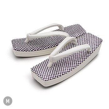 スクエア型草履【白梅】