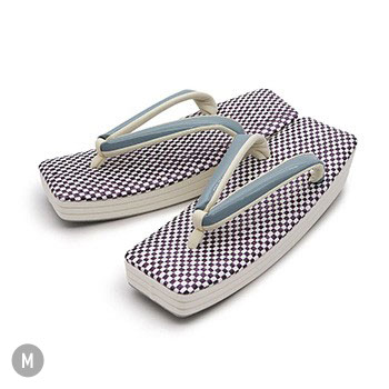 スクエア型草履【白梅】