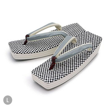 スクエア型草履【白梅】