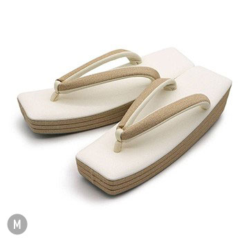 スクエア型草履【白梅】