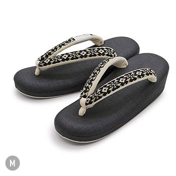 一枚芯草履（博多織/幾何）