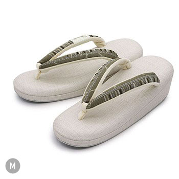 一枚芯草履（博多織/間道）