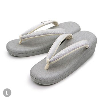 一枚芯草履（博多織/幾何間道）