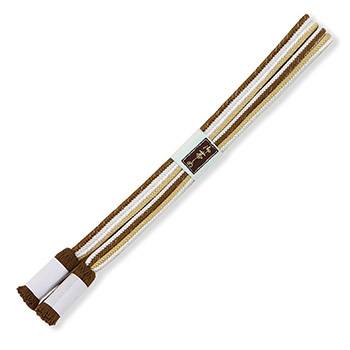 ゆるぎ組み撚り房帯締（銀散らし）【翠嵐工房】