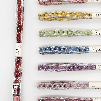 耳付きレース組み帯締（環絡げ）