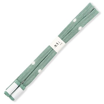 内記組み撚り房夏帯締（銀入り水玉）【加藤萬】