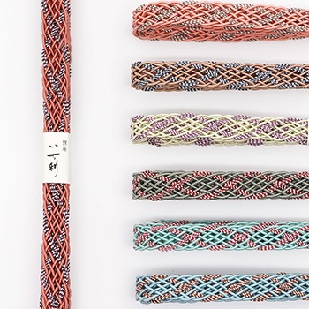 レース組み帯締（縞絡げ）