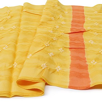 絞り帯揚（よろけ縞）【加藤萬】