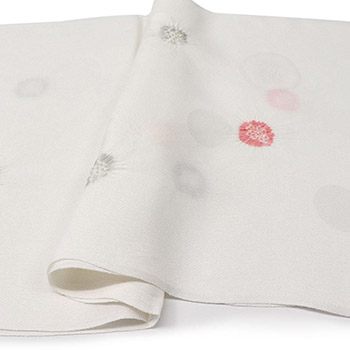 飛び絞り帯揚（丸文に小花）【加藤萬】