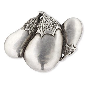 真鍮製帯留（茄子）【大原商店】