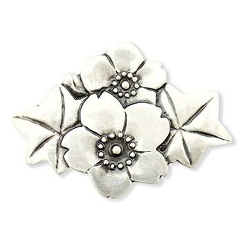 真鍮製帯留（桜楓）【大原商店】