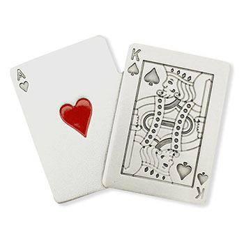 真鍮製帯留（トランプ）【大原商店】