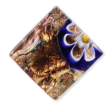 ベネチアンガラス帯留（1.5cm×1.5cm）